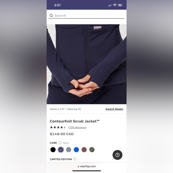 FIGS Countourkit Scrub Jacket XS ✨ - Picture 5 of 10